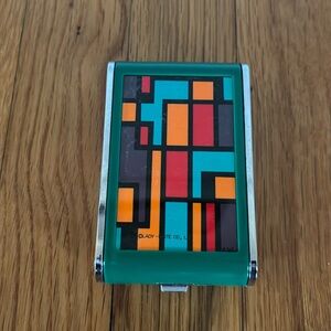 Vintage Lady Mate (Dandy Mate) Silvia cigarette Case Music Box. Mondrian design